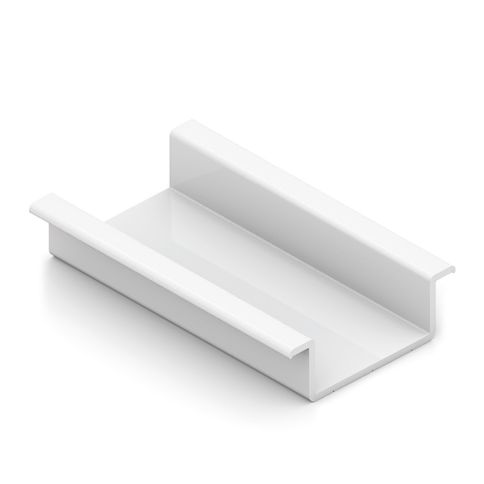 Профиль ручки врезной, NOVA16, Белый глянец