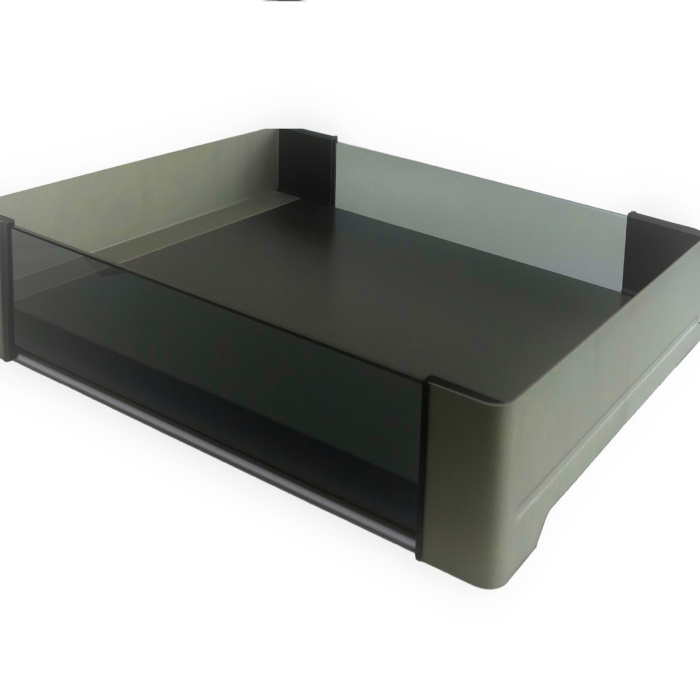 КОМПЛЕКТ Полка внутренняя выдвижная со стеклом 320 мм, Конеро H 168 W 434-494 мм, без дна, ШАМПАНЬ