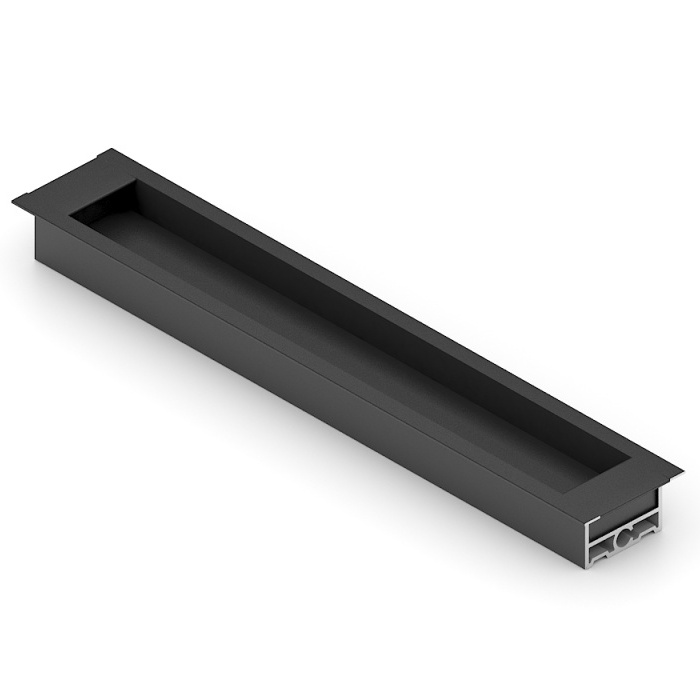 Ручка врезная NOVA, L=200, Чёрный матовый