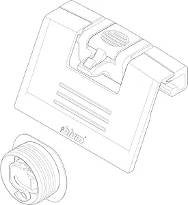 ZIF.80M7 GRI/MIT V1SW/G Ручка для внутренних ящиков, для TANDEMBOX intivo/antaro, белый шелк/темно-с