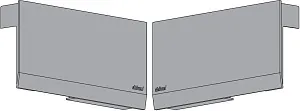 22K8000 ABD R+L V1HGIG Комплект заглушек AVENTOS HK TOP правая+левая, светло-серый