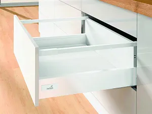 КОМПЛЕКТ КОРОБА INNOTECH ATIRA ПОЛН. ВЫДВ. С PUSH TO OPEN, H176, NL470, РЕЛИНГИ, БЕЛЫЙ